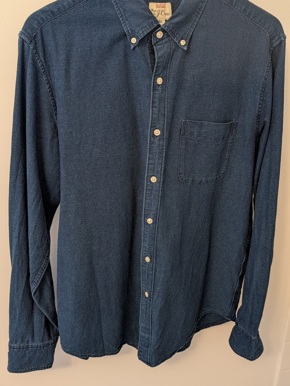 J. Crew Indigo Button-Down Denim Shirt - Sz M